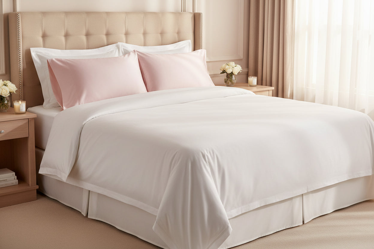 100% Pure Mulberry Silk Pillowcase King Size (20" x 36") — Rose Quartz / Soft Pink