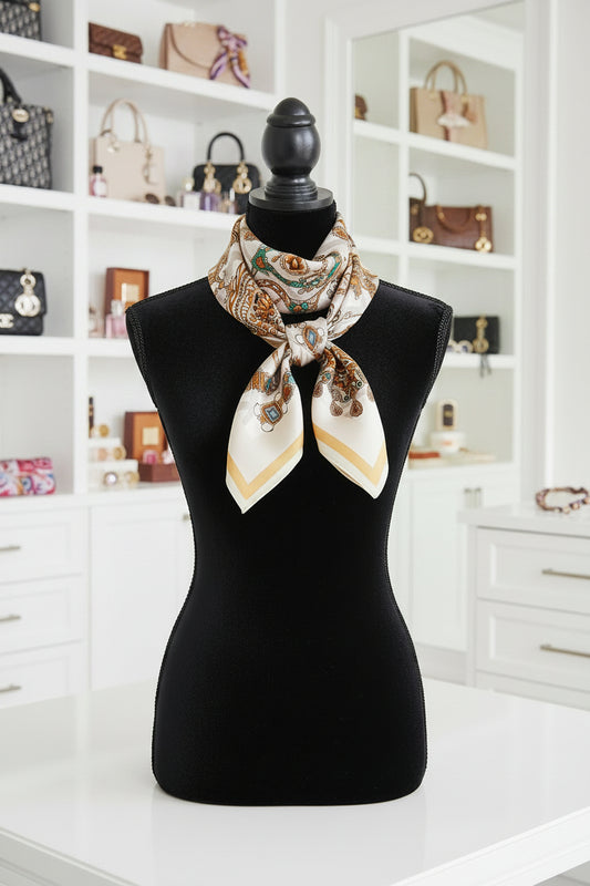 The Heirloom Square in Vintage Jewelry | 100% Pure Mulberry Silk