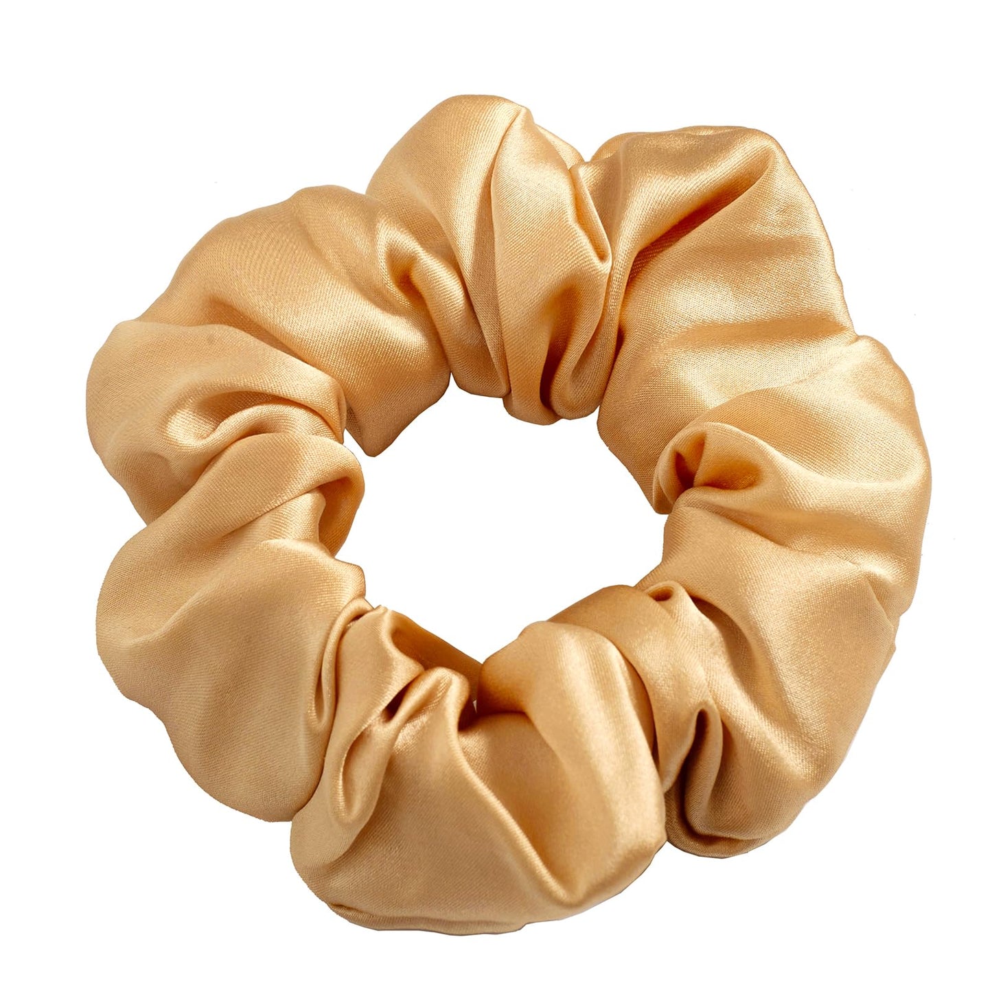 16 Momme Pure Mulberry Silk Scrunchie | Gentle Anti-Crease Hair Tie – Light Gold