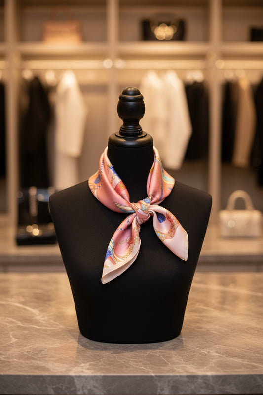 Le Petite Carré | Carriage Pink | 100% Mulberry Silk