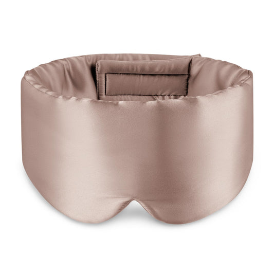 The Total Blackout Therapeutic Eye Wrap | 100% Mulberry Silk in Taupe
