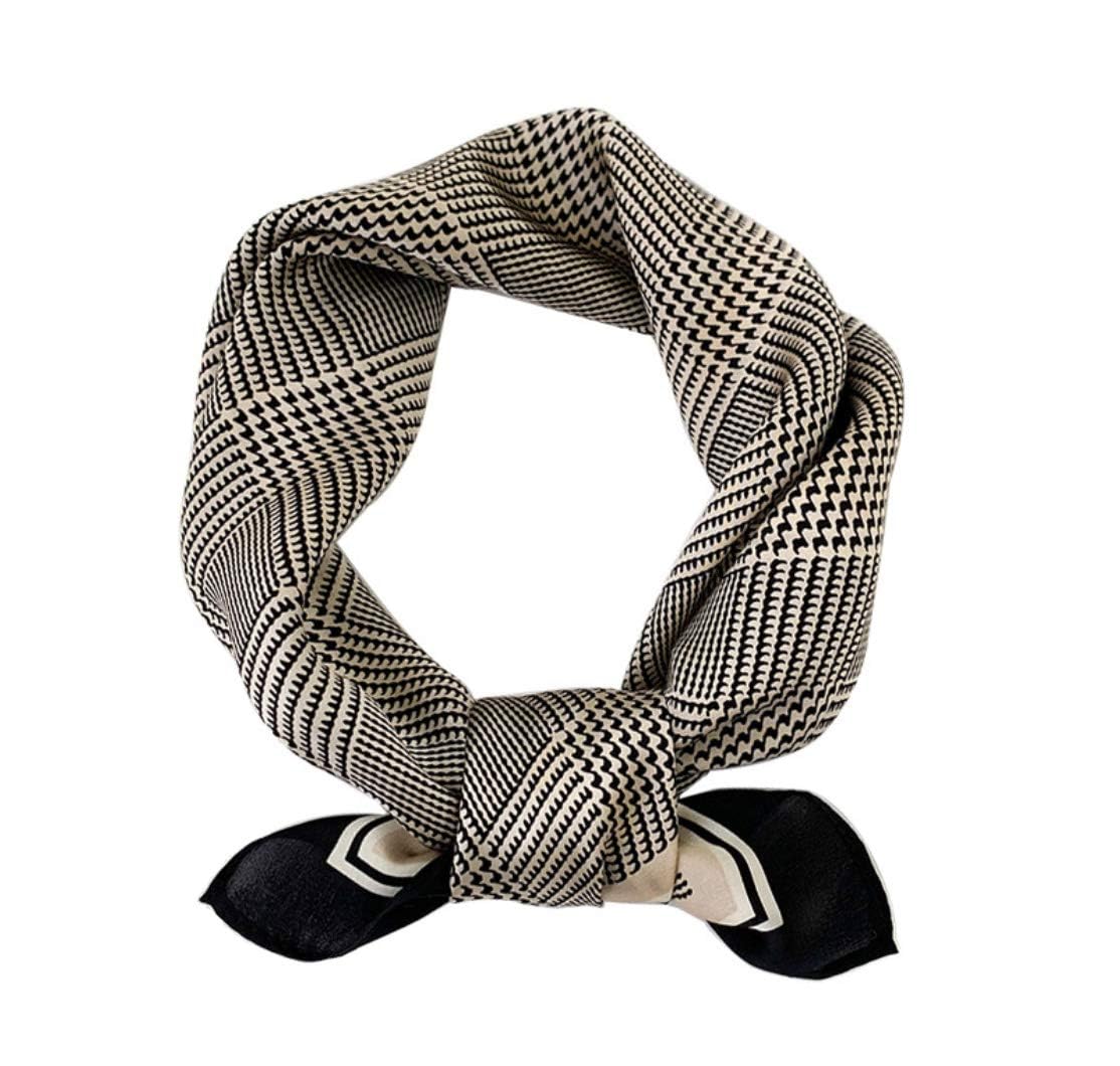 Houndstooth Black | 100% Mulberry Silk