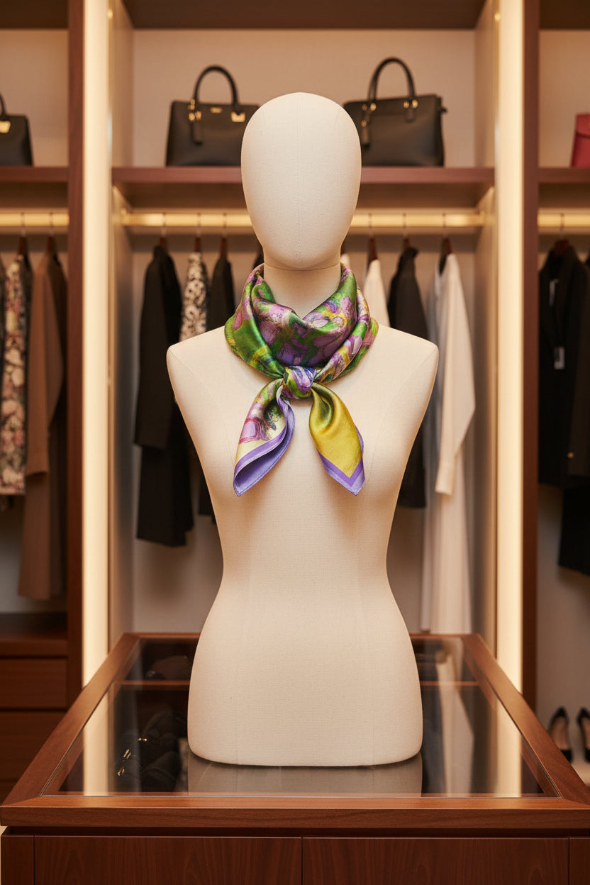 The Digital Silk Square | 100% Pure Mulberry Silk