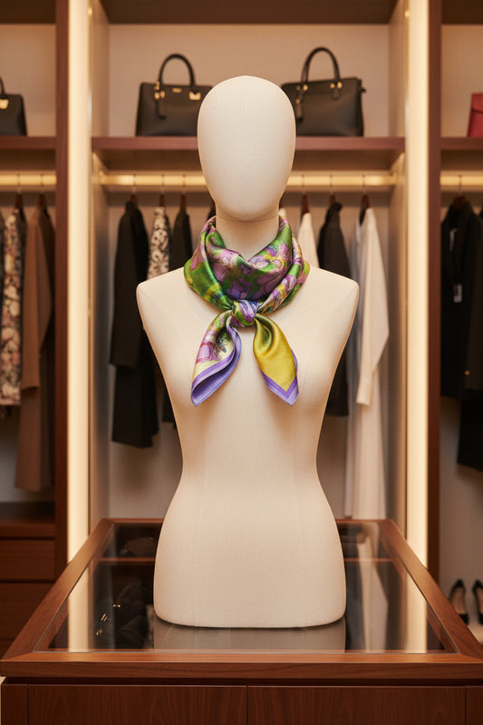The Digital Silk Square | 100% Pure Mulberry Silk